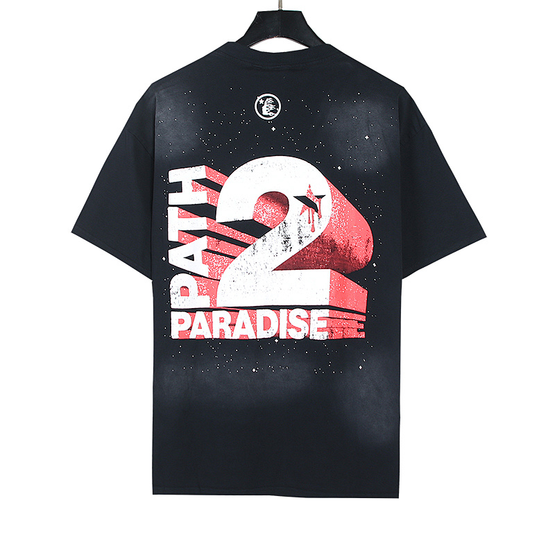 Hellstar Washed American Streetwear Vintage Print Short Sleeve T-Shirt Style 6