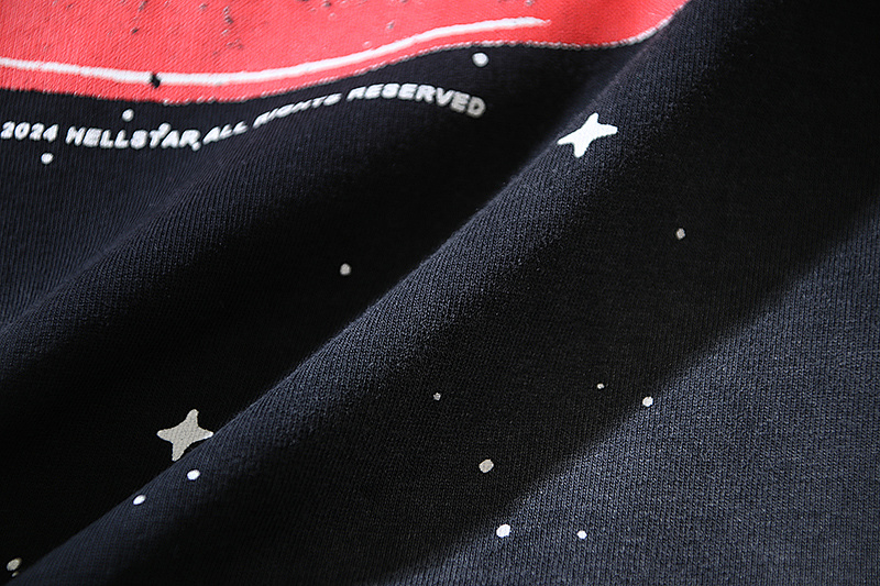 Hellstar Washed American Streetwear Vintage Print Short Sleeve T-Shirt Style 6
