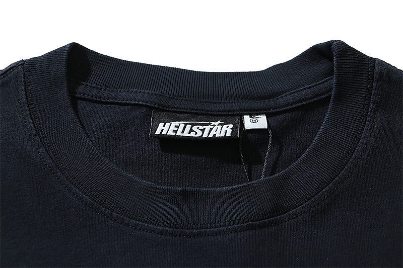 Hellstar Washed American Streetwear Vintage Print Short Sleeve T-Shirt Style 7