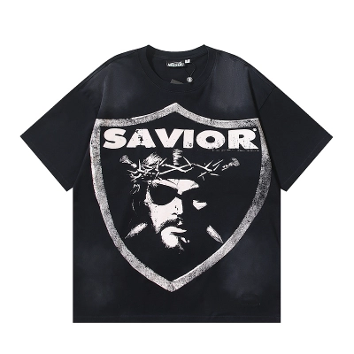 Hellstar Washed American Streetwear Vintage Print Short Sleeve T-Shirt Style 8 02