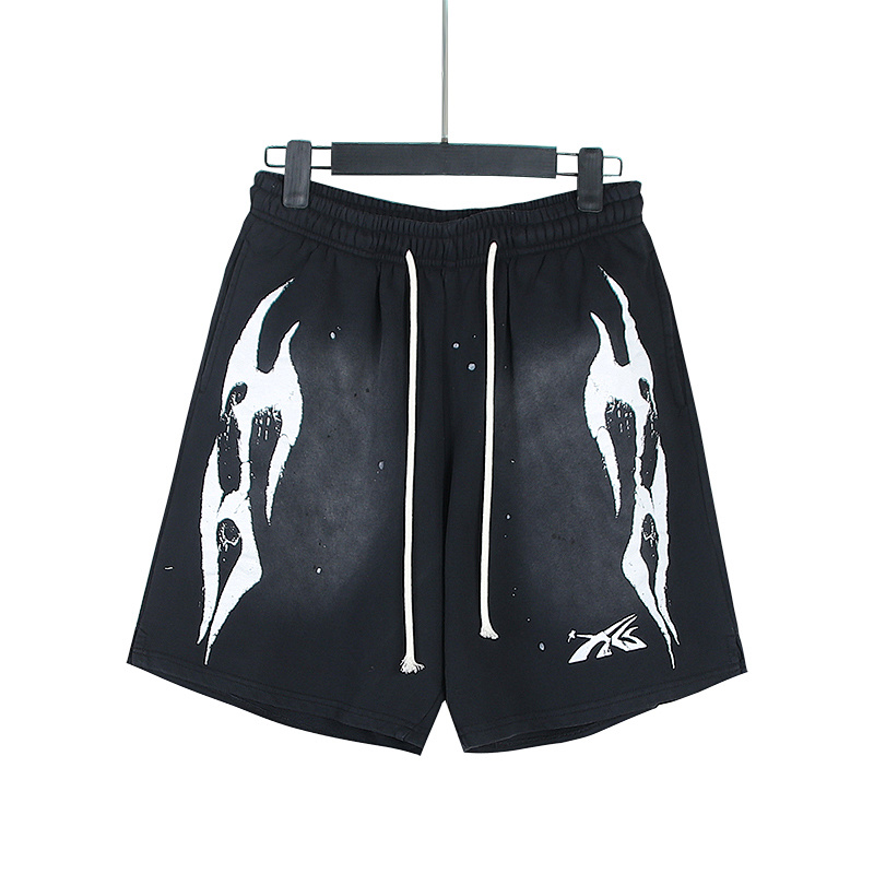 Hellstar Washed Black Distressed Short Sleeve T-Shirt Style 2