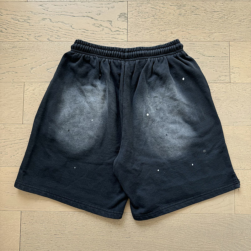Hellstar Washed Black Distressed Short Sleeve T-Shirt Style 2
