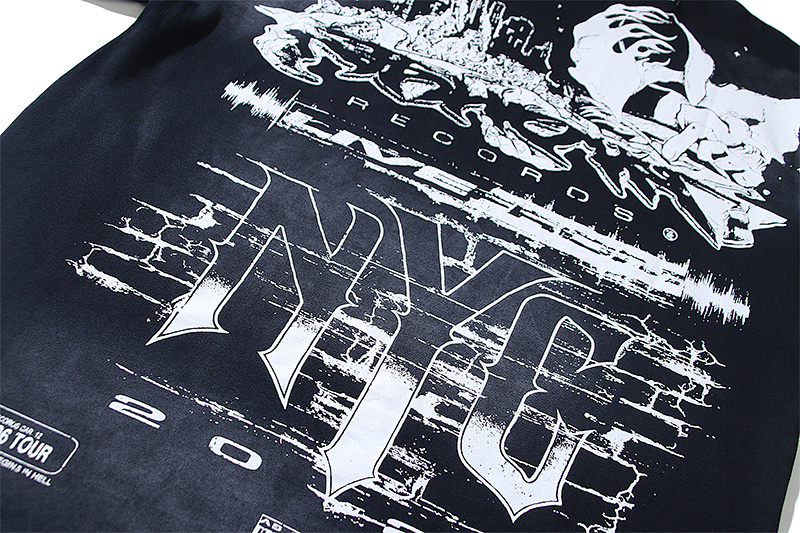 Hellstar Washed Black Distressed Short Sleeve T-Shirt Style 5