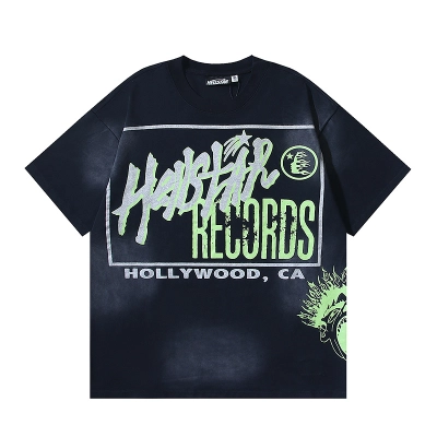Hellstar Washed Black Glitter Short Sleeve T-Shirt 02