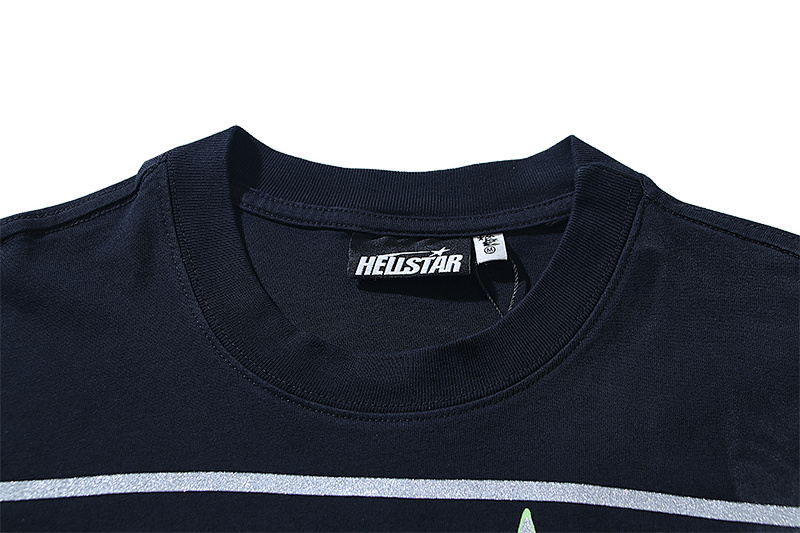Hellstar Washed Black Glitter Short Sleeve T-Shirt
