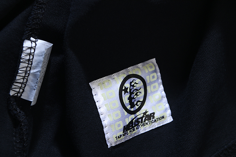 Hellstar Washed Black Glitter Short Sleeve T-Shirt