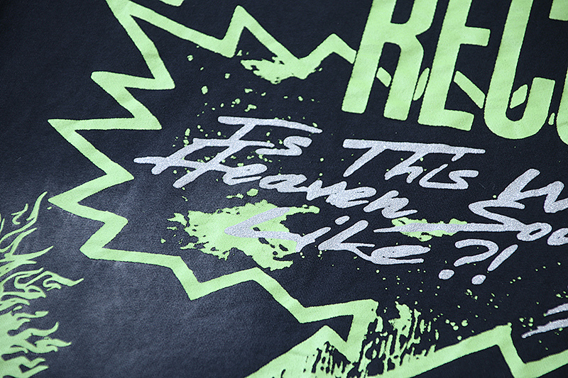 Hellstar Washed Black Glitter Short Sleeve T-Shirt
