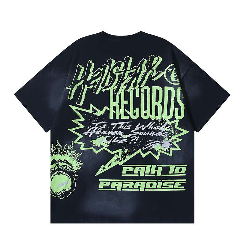 Hellstar Washed Black Glitter Short Sleeve T-Shirt
