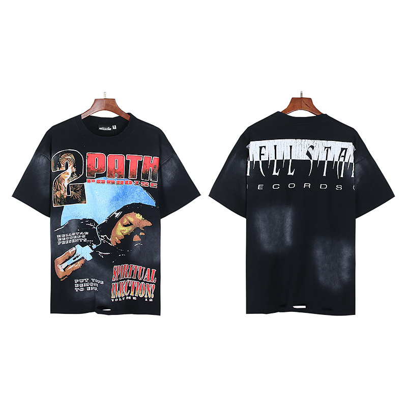 Hellstar Washed Black Reversible Short Sleeve T-Shirt