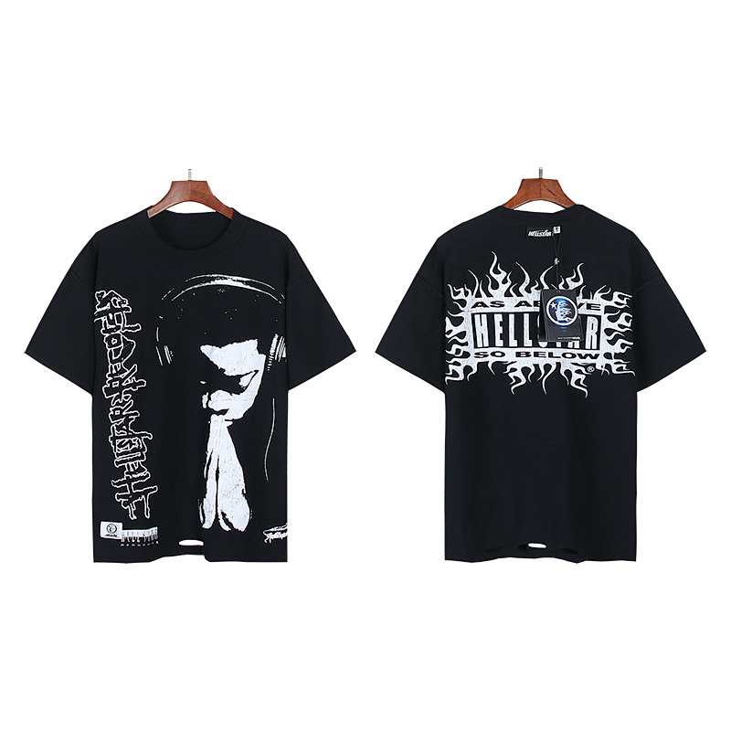 Hellstar Washed Black Reversible Short Sleeve T-Shirt