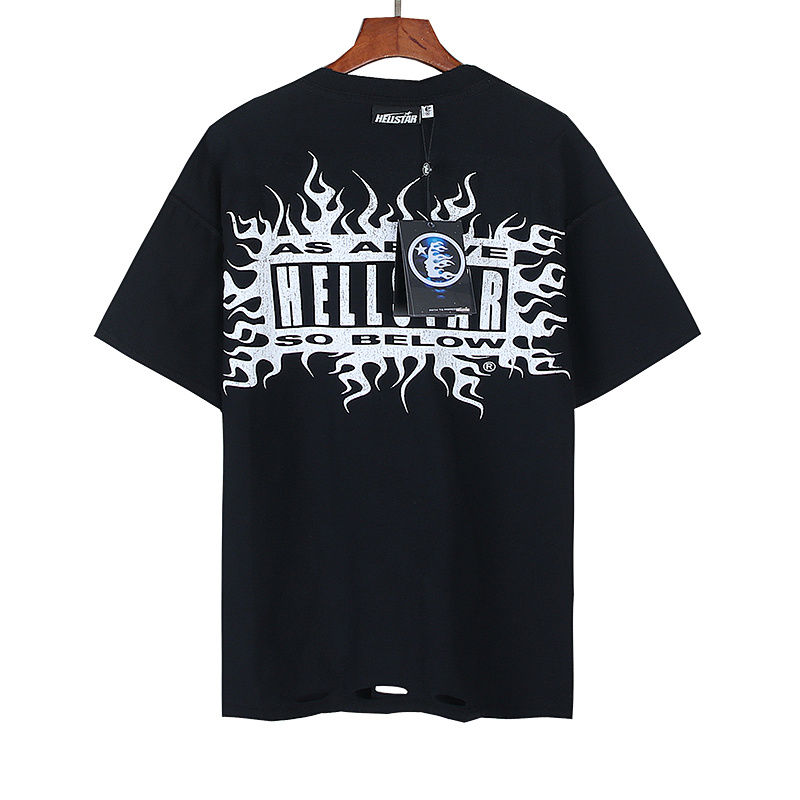 Hellstar Washed Black Reversible Short Sleeve T-Shirt
