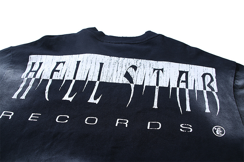 Hellstar Washed Black Reversible Short Sleeve T-Shirt
