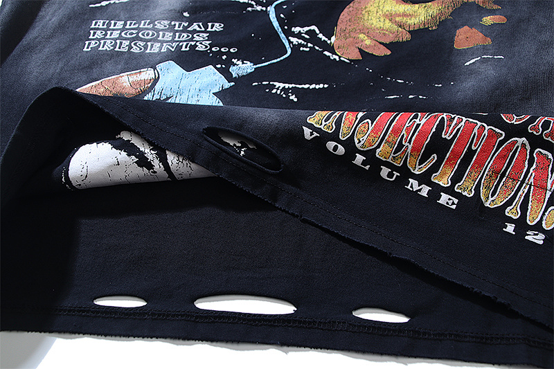 Hellstar Washed Black Reversible Short Sleeve T-Shirt