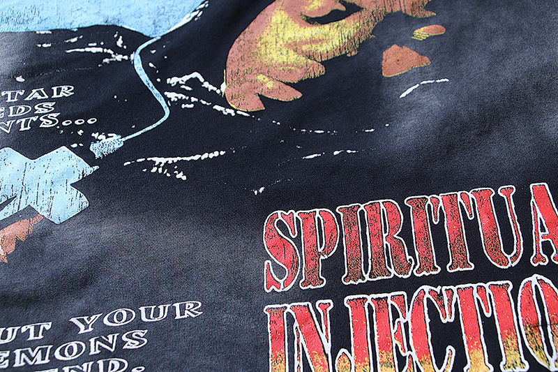 Hellstar Washed Black Reversible Short Sleeve T-Shirt