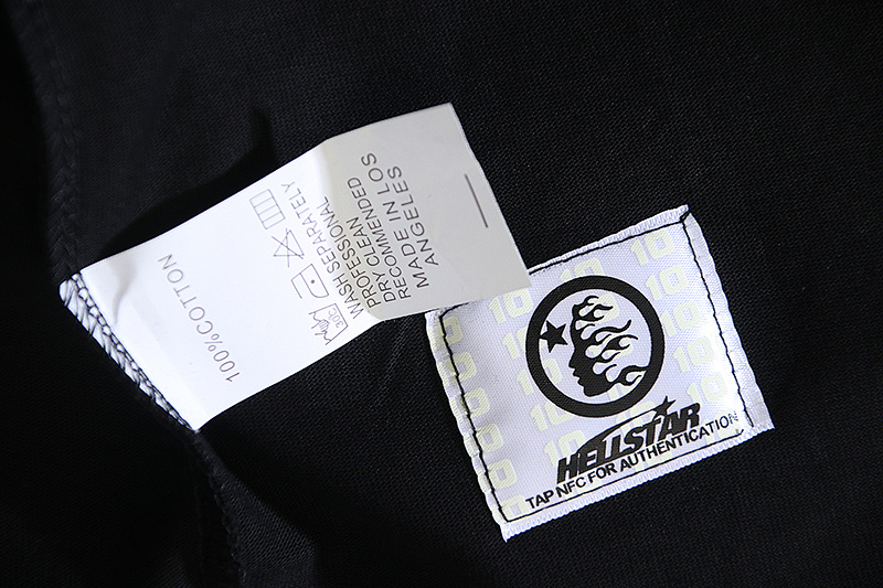 Hellstar Washed Black Rhinestone Short Sleeve T-Shirt