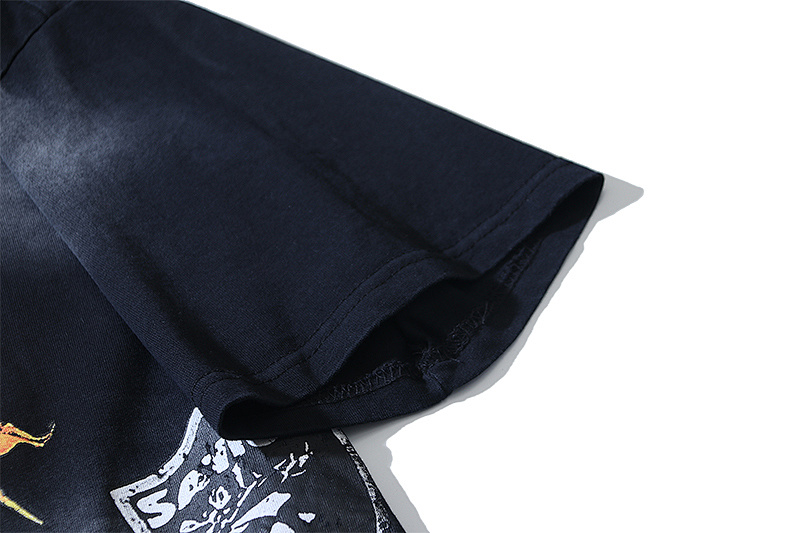 Hellstar Washed Black Rhinestone Short Sleeve T-Shirt Style 8