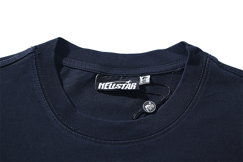 Hellstar Washed Black Rhinestone Short Sleeve T-Shirt Style 9