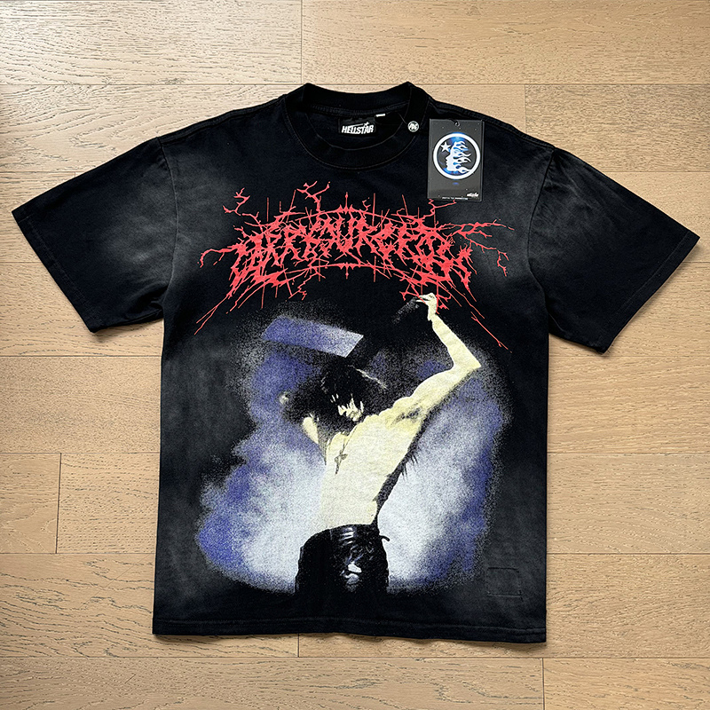 Hellstar Washed Black Short Sleeve T-Shirt 6790