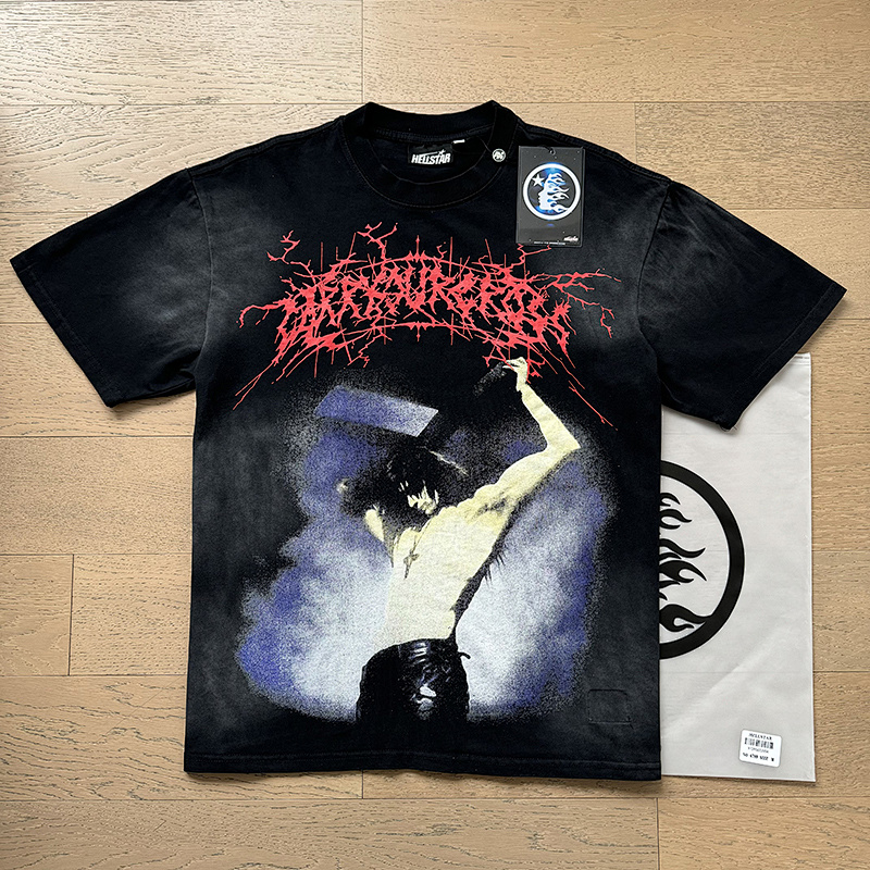Hellstar Washed Black Short Sleeve T-Shirt 6790