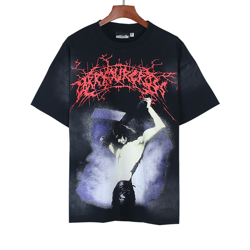Hellstar Washed Black Short Sleeve T-Shirt 6790