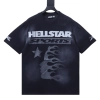 Hellstar Washed Flame Face Short Sleeve T-Shirt Style 1