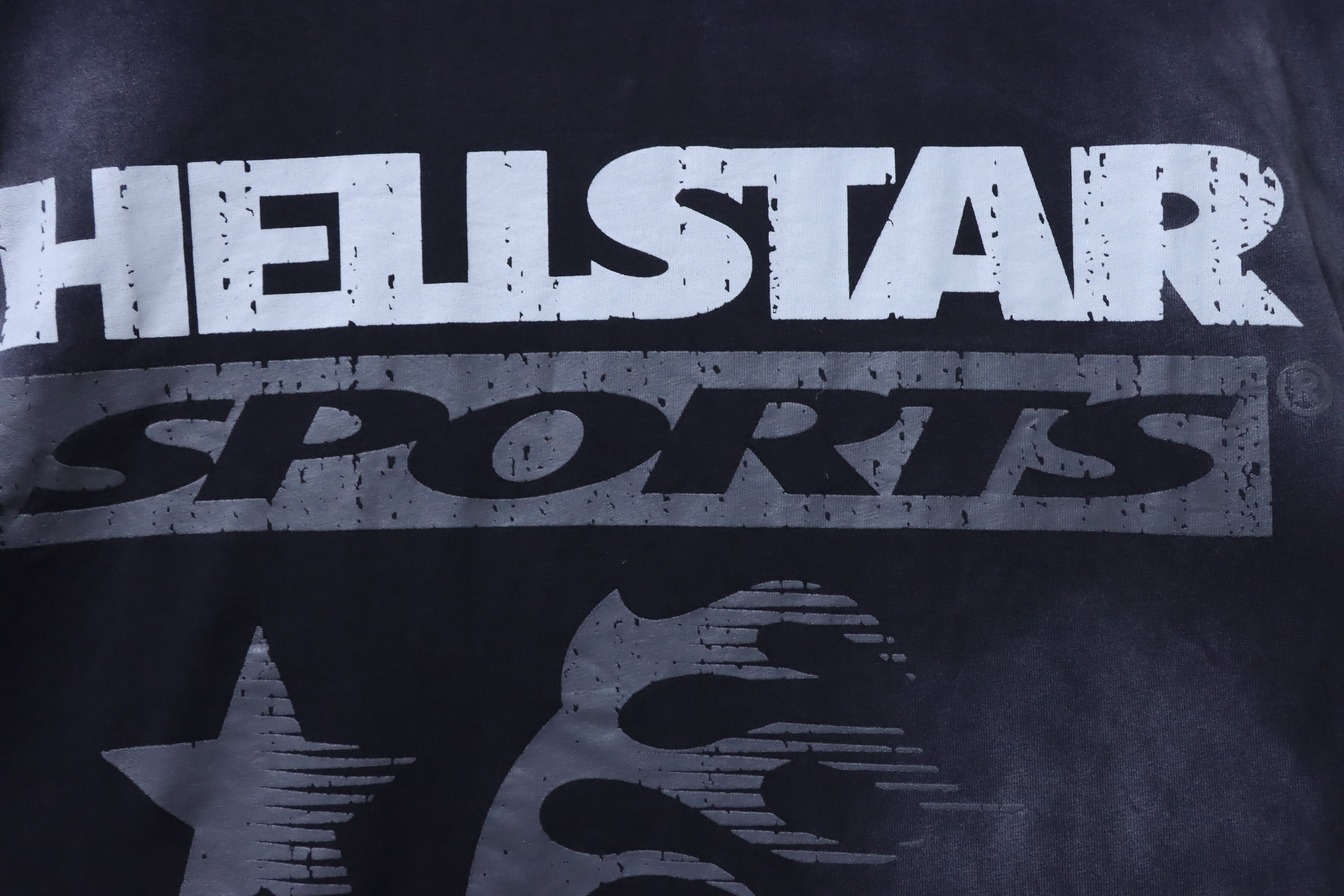 Hellstar Washed Flame Face Short Sleeve T-Shirt Style 1