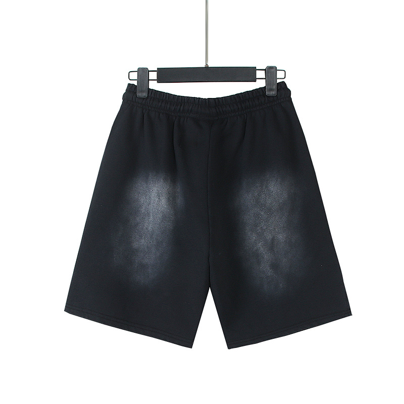 Hellstar Washed Ink Splatter Distressed Casual Shorts Style 3