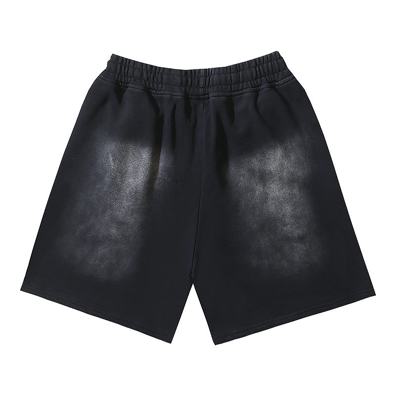 Hellstar Washed Ink Splatter Distressed Casual Shorts Style 4
