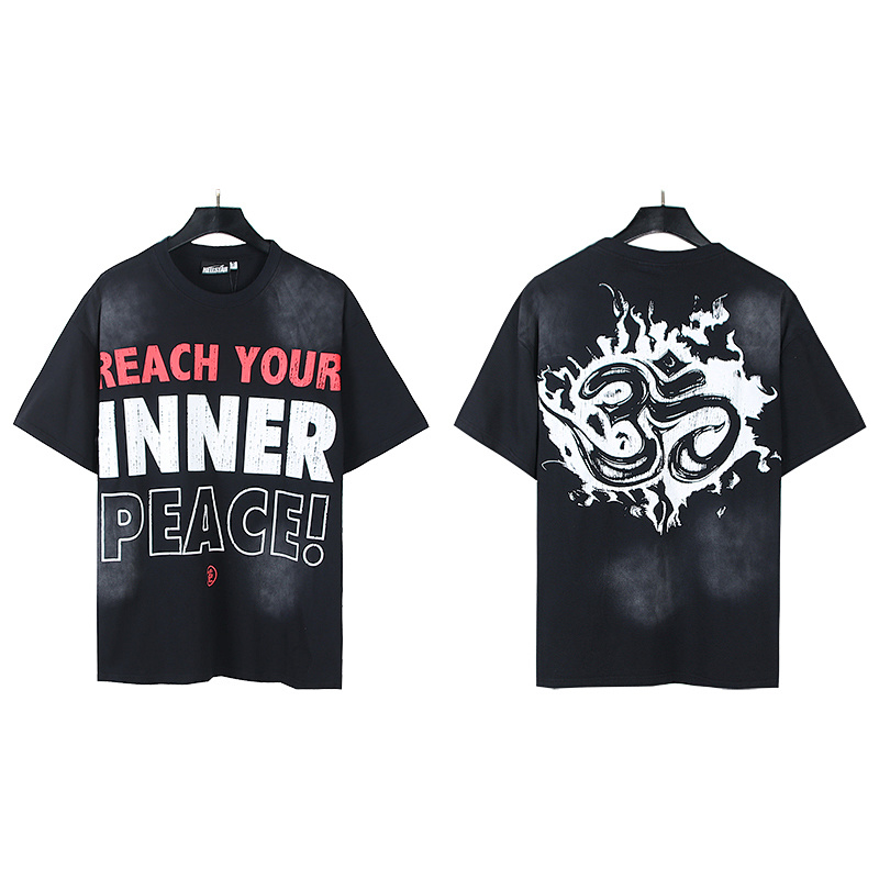 Hellstar Washed Print Short Sleeve T-Shirt