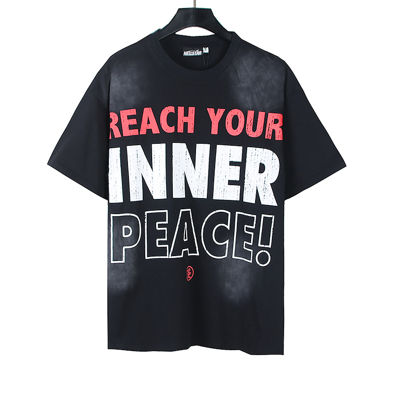 Hellstar Washed Print Short Sleeve T-Shirt