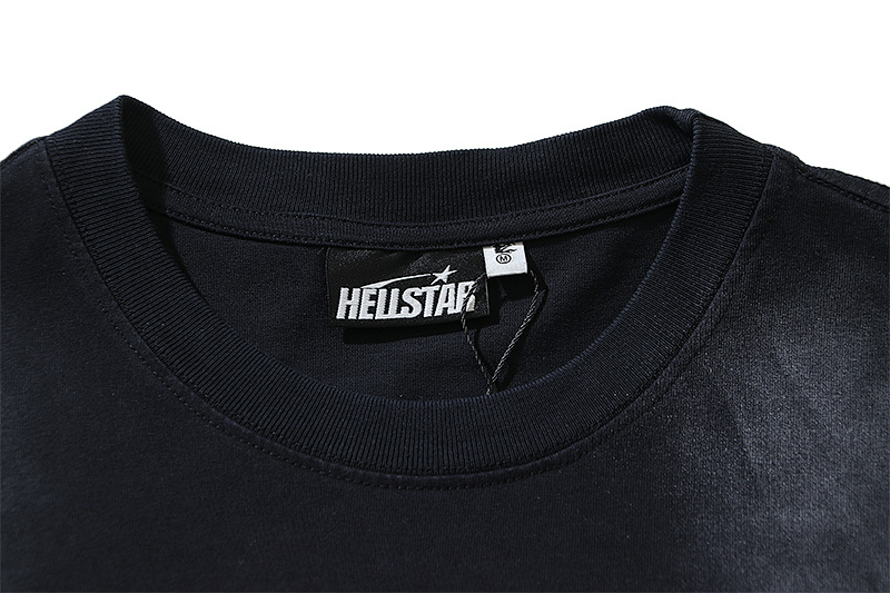 Hellstar Washed Print Short Sleeve T-Shirt Style 2