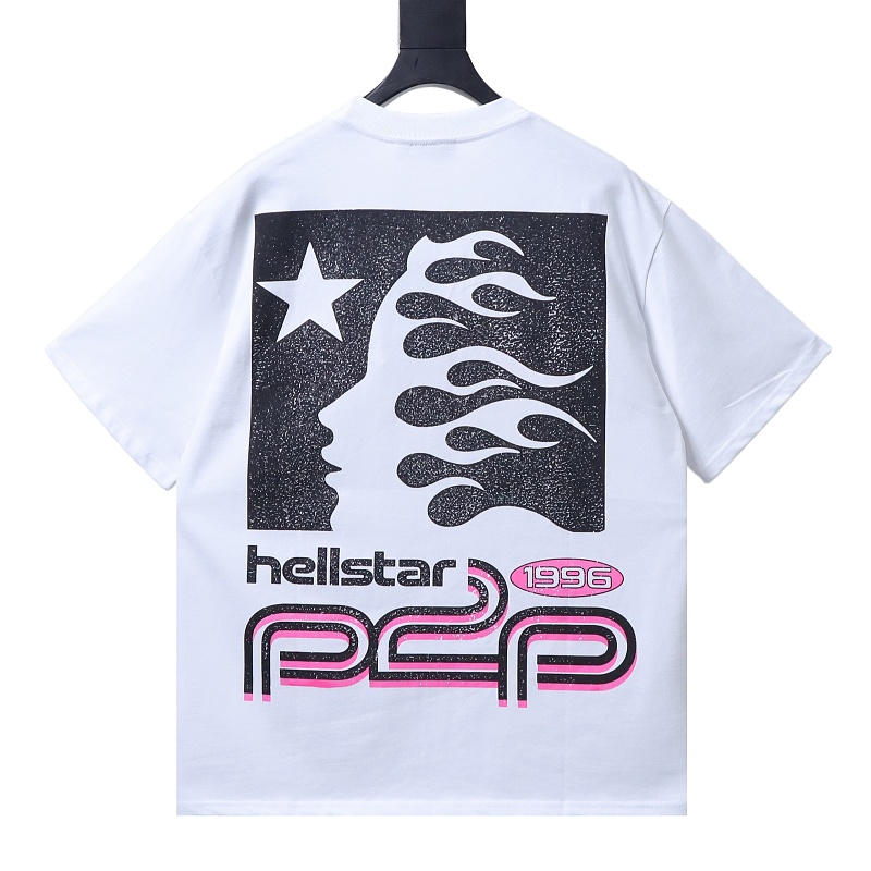 HellstarX Letter Print Short Sleeve T-Shirt Style 1