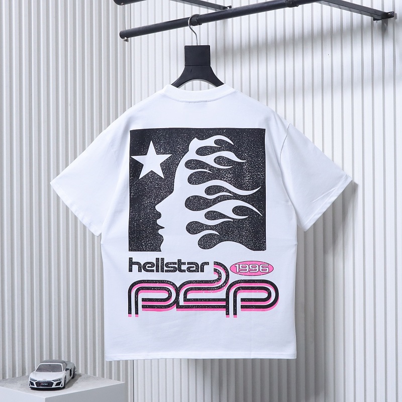 HellstarX Letter Print Short Sleeve T-Shirt Style 1