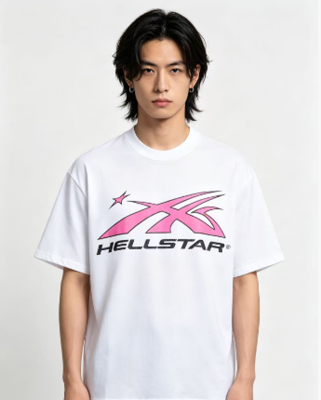 HellstarX Letter Print Short Sleeve T-Shirt Style 1