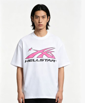HellstarX Letter Print Short Sleeve T-Shirt Style 1
