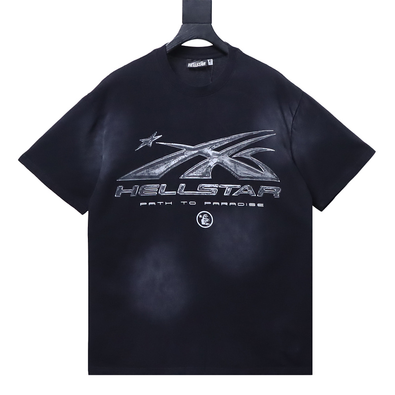 HellstarX Letter Print Short Sleeve T-Shirt Style 2