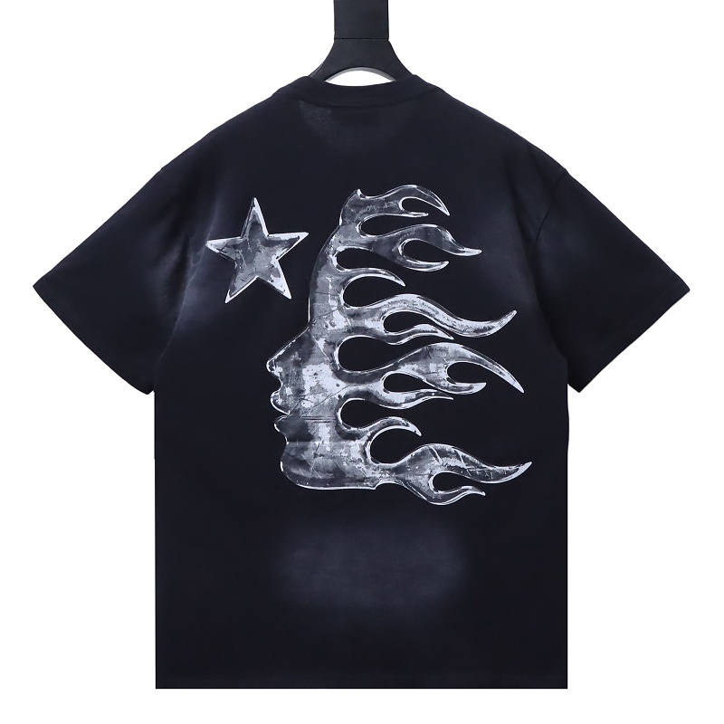 HellstarX Letter Print Short Sleeve T-Shirt Style 2