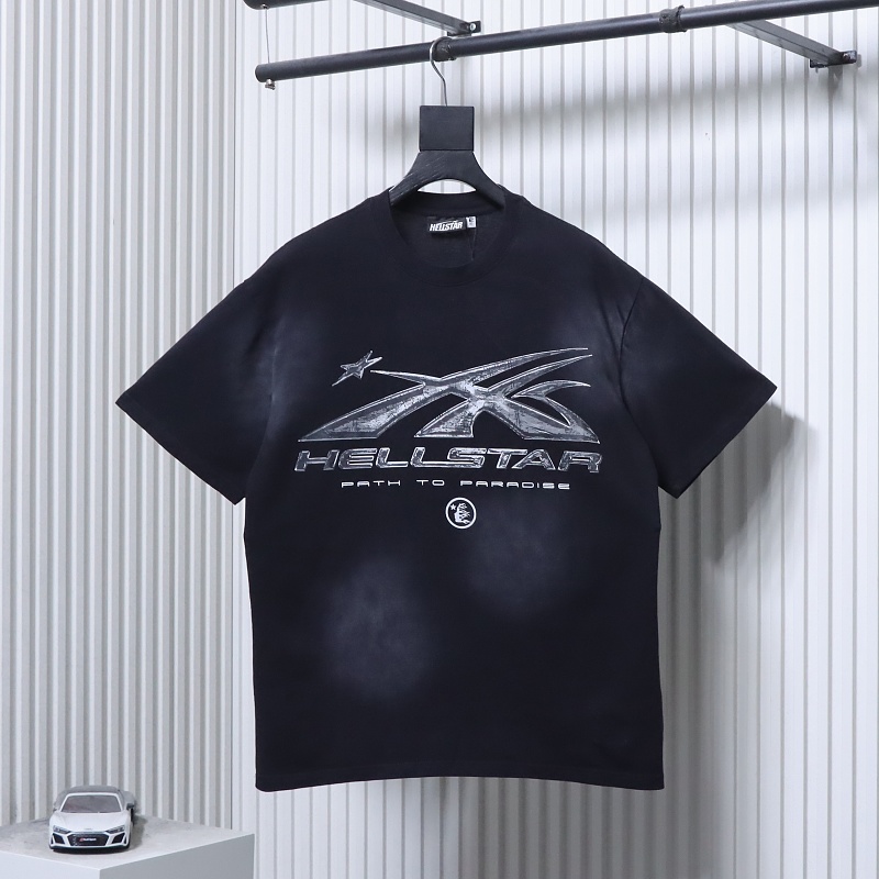 HellstarX Letter Print Short Sleeve T-Shirt Style 2