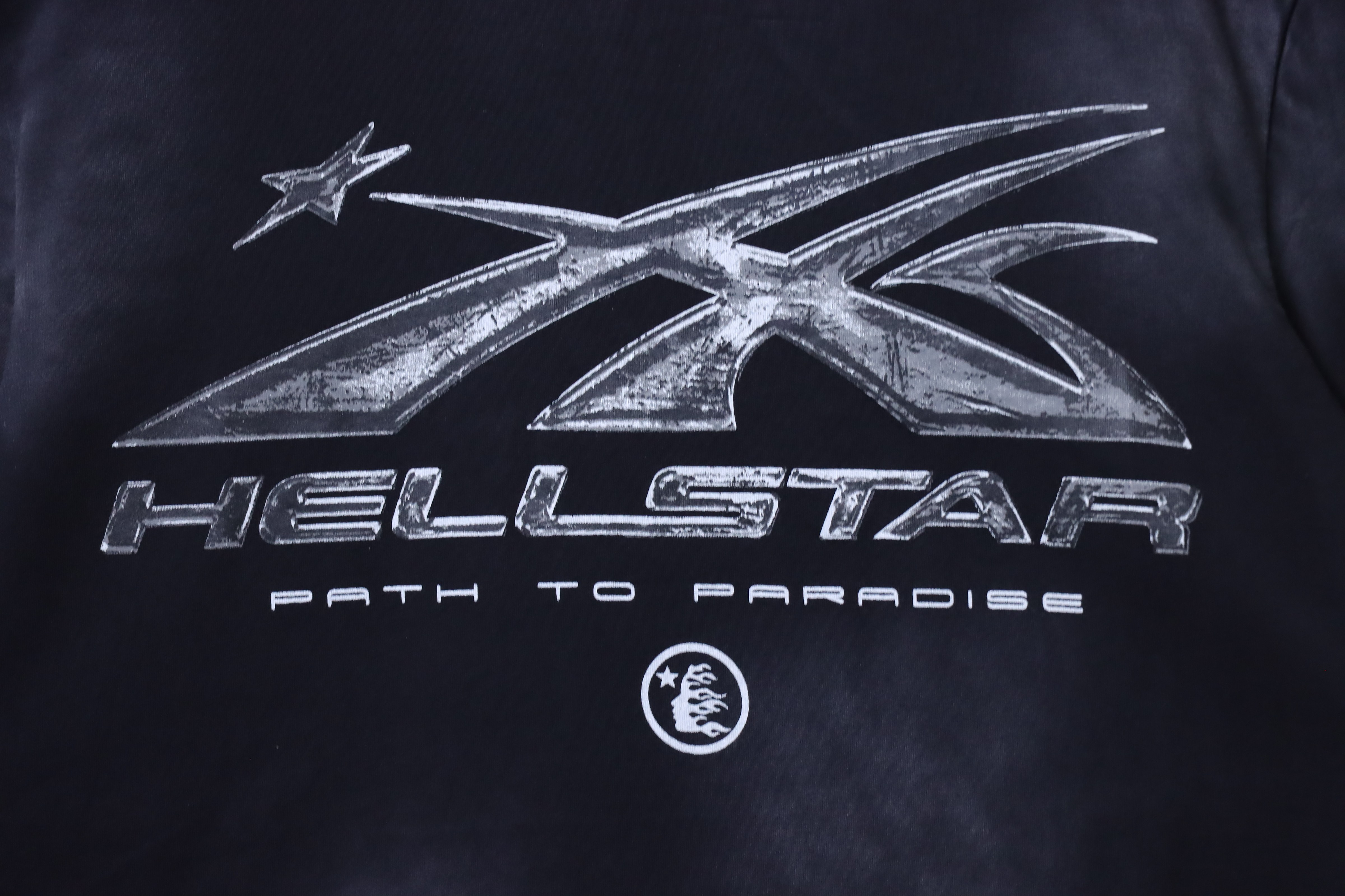 HellstarX Letter Print Short Sleeve T-Shirt Style 2