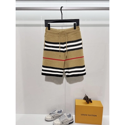BURBERRY 2026 SS Knit Pebbled Texture Shorts 01