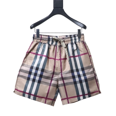 BURBERRY 22SS Elastic Check Drawstring Shorts 01