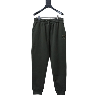 BURBERRY 24FW Check Embroidery Knit Cotton Pants 01