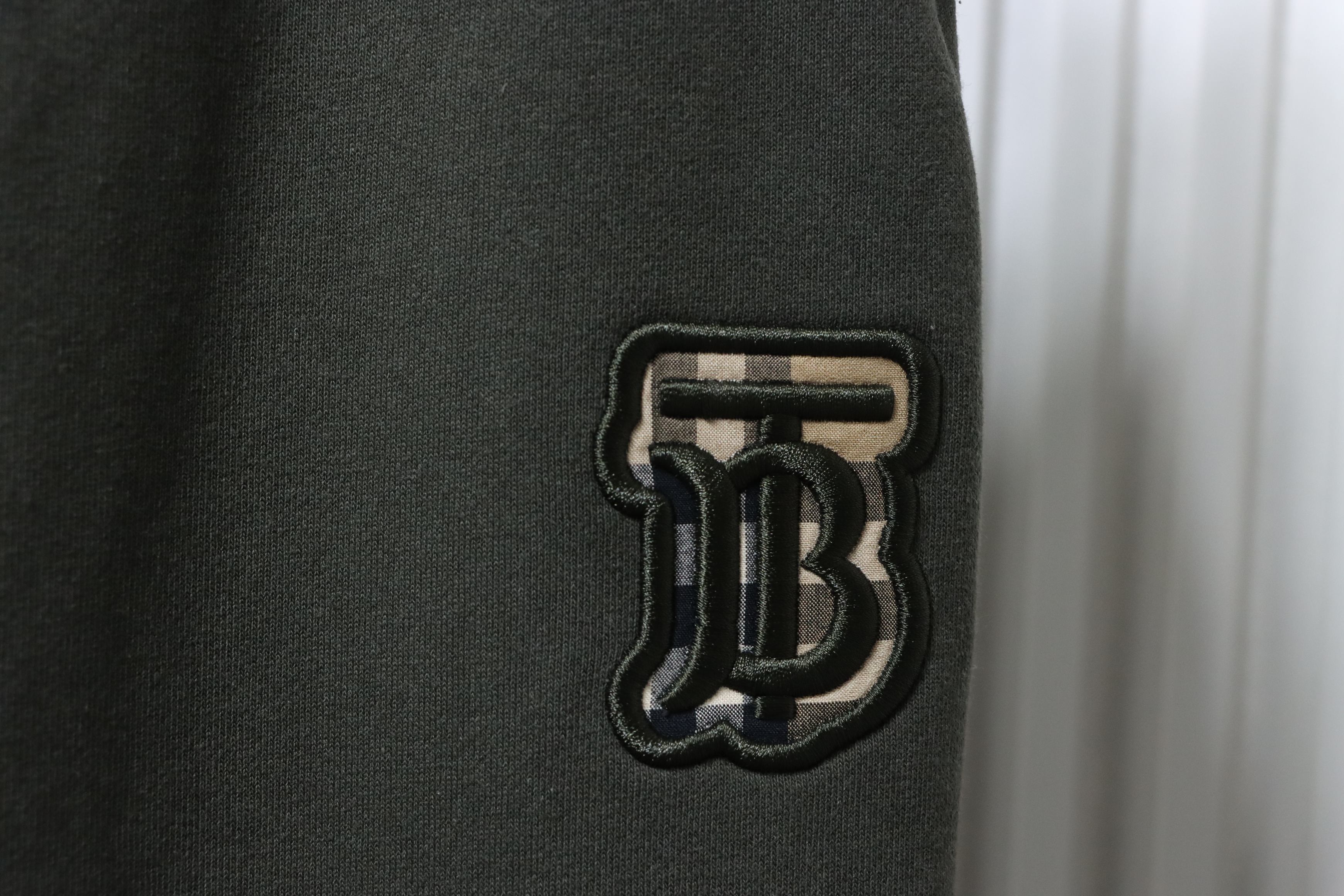 BURBERRY 24FW Check Embroidery Knit Cotton Pants