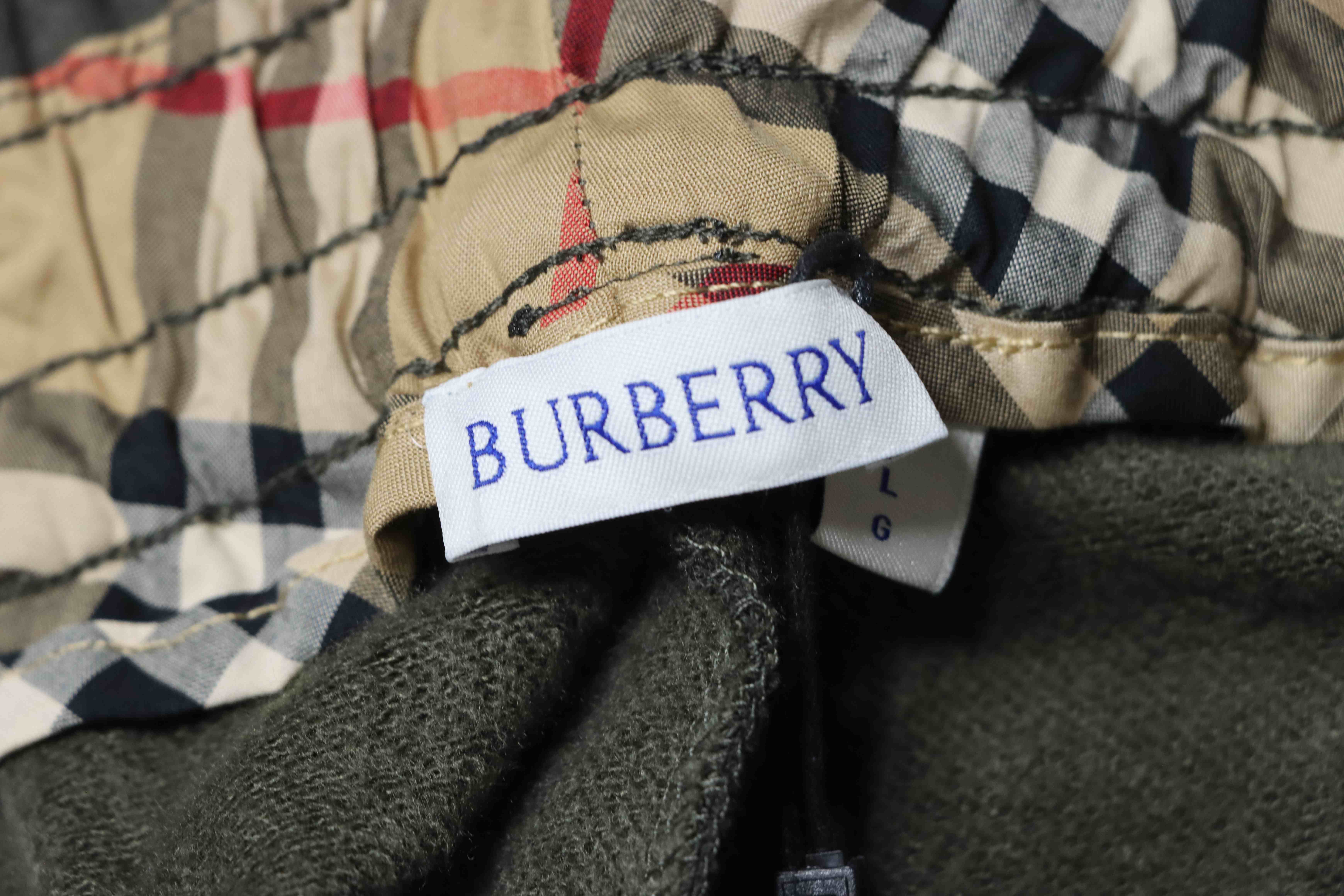 BURBERRY 24FW Check Embroidery Knit Cotton Pants