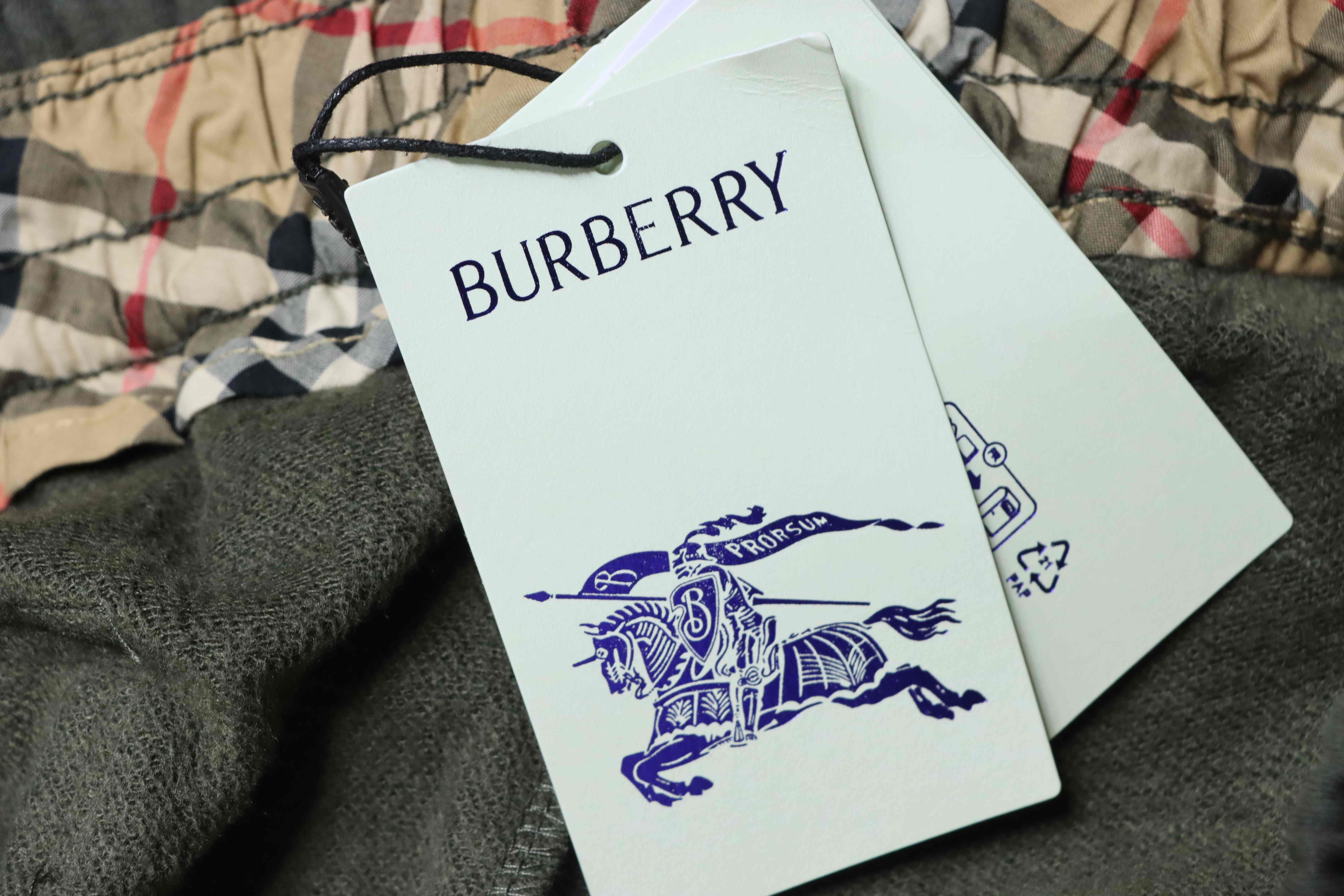 BURBERRY 24FW Check Embroidery Knit Cotton Pants