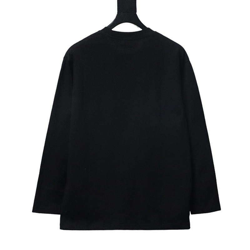 BURBERRY 25FW Check Equestrian Embroidery Long Sleeve T-Shirt Style 1