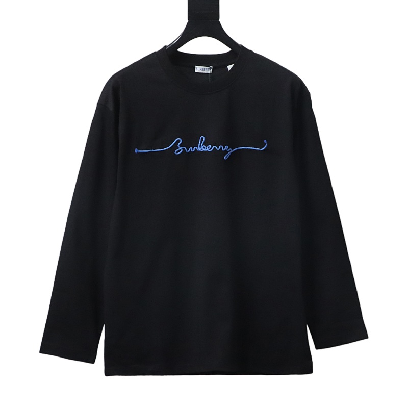 BURBERRY 25FW Embroidery Logo Long Sleeve T-Shirt Style 1