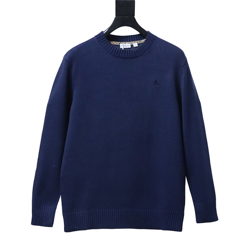 BURBERRY 25FW Equestrian Embroidery Crew Neck Sweater Style 1