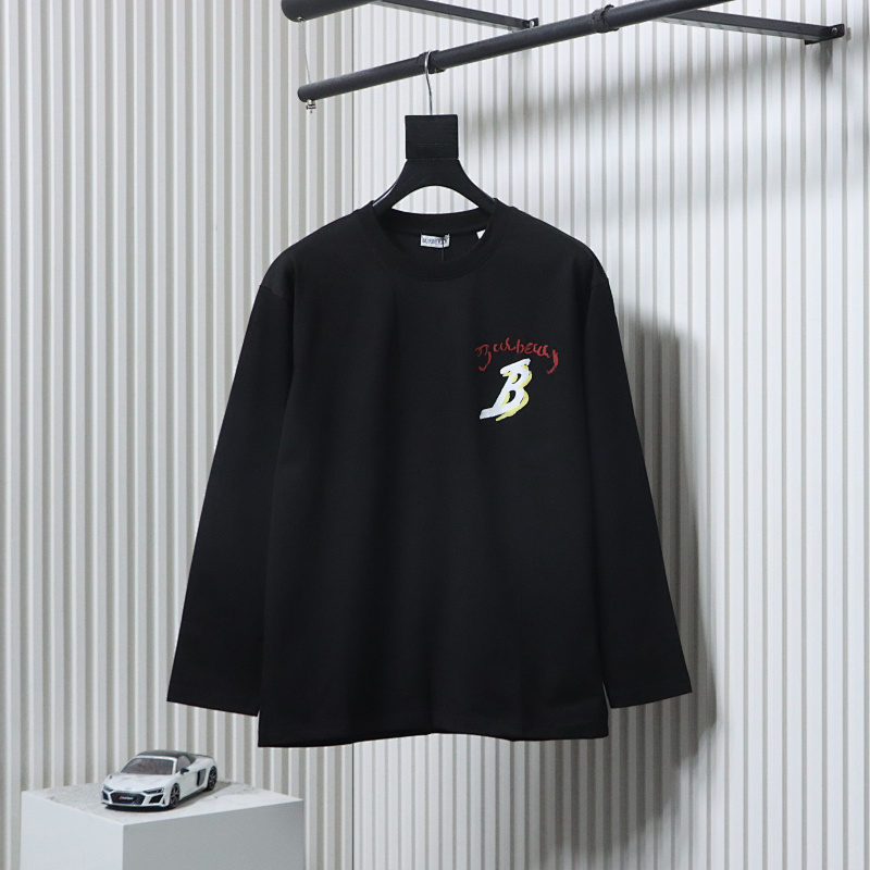 BURBERRY 25FW Print Letter Long Sleeve T-Shirt Style 1
