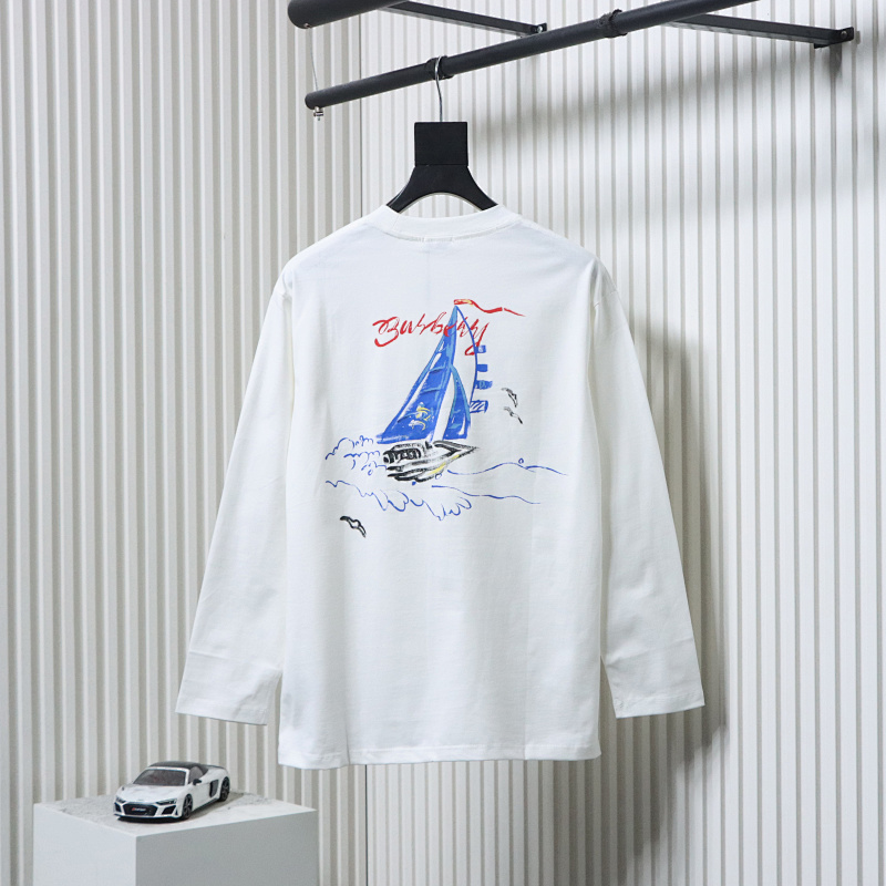 BURBERRY 25FW Print Letter Long Sleeve T-Shirt Style 2